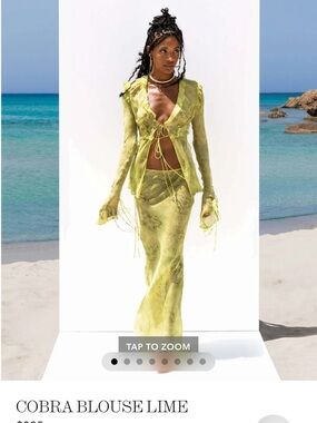 Cobra Blouse Lime blouse and skirt